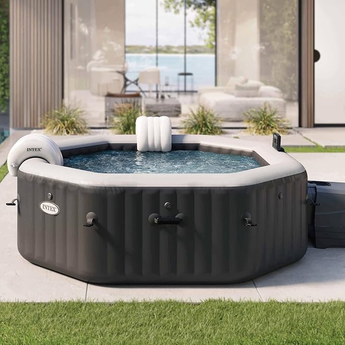 Intex PureSpa Plus 6 Personnes - Spa Gonflable 170 Jets 42°C