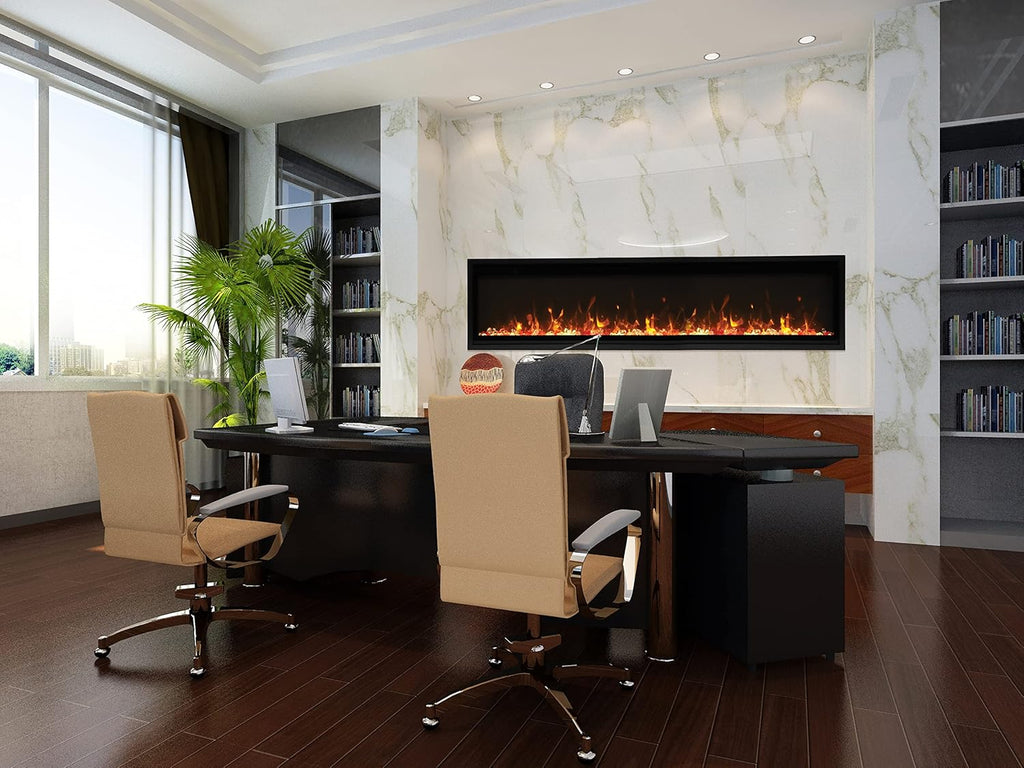 Amantii Panorama Slim Insert Cheminée Électrique 152 cm Flammes 3D